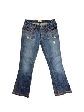 Antik Denim Women’s Embroidered Bootcut Jeans | Y2K Boho Festival Retro